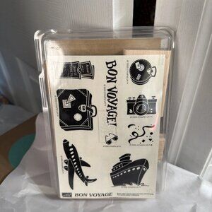 Stampin' Up! Bon Voyage Stamp Set - 9 Unmounted Stamps -1998 - NIP
